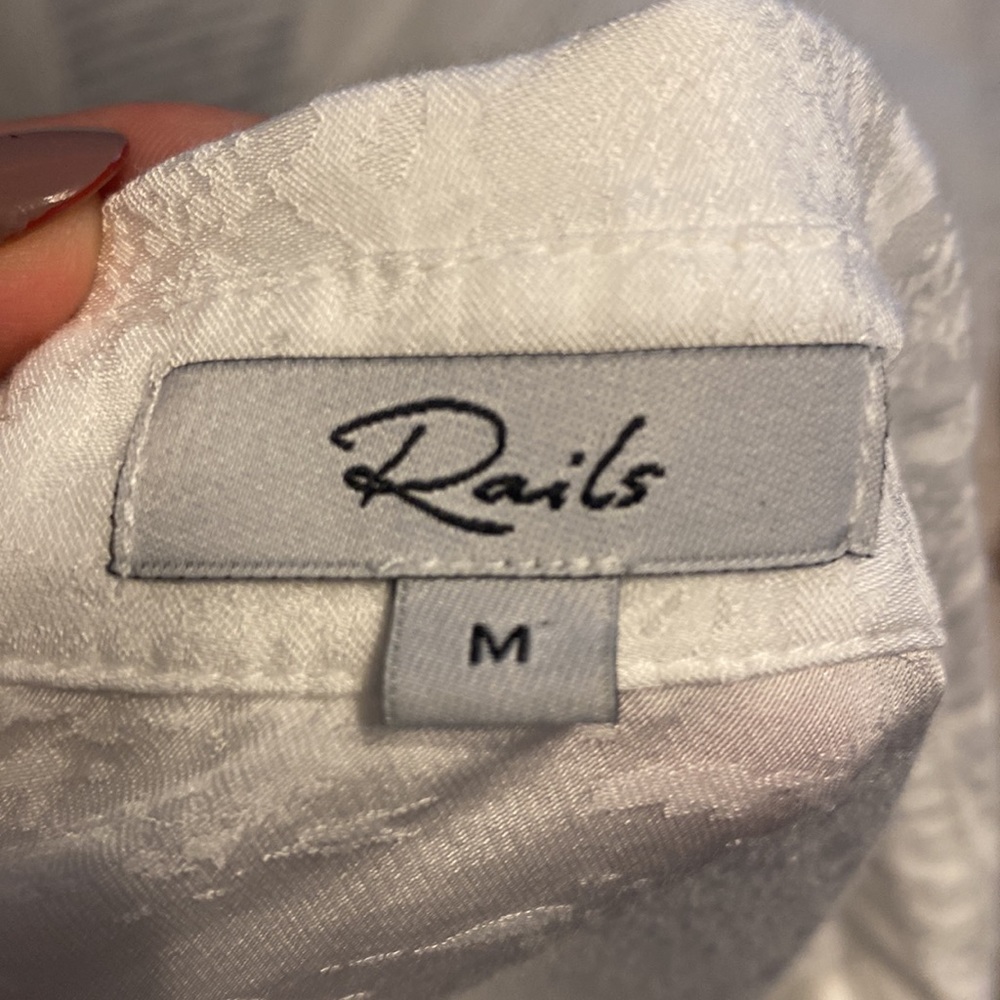 Rails Animal Pattern Button Up Blouse - image 8